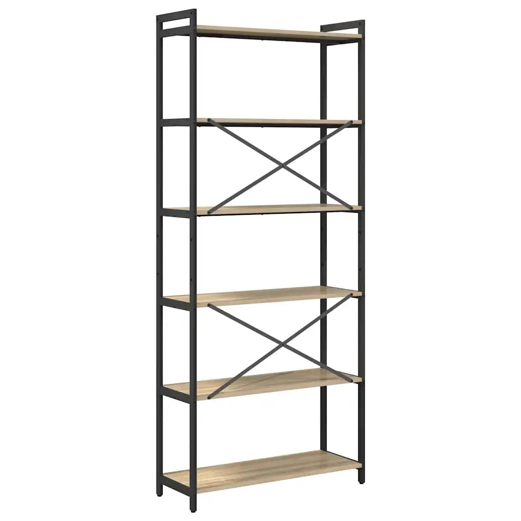 vidaXL Libreria rovere sonoma 80 x 30 x 188 cm Legno multistrato