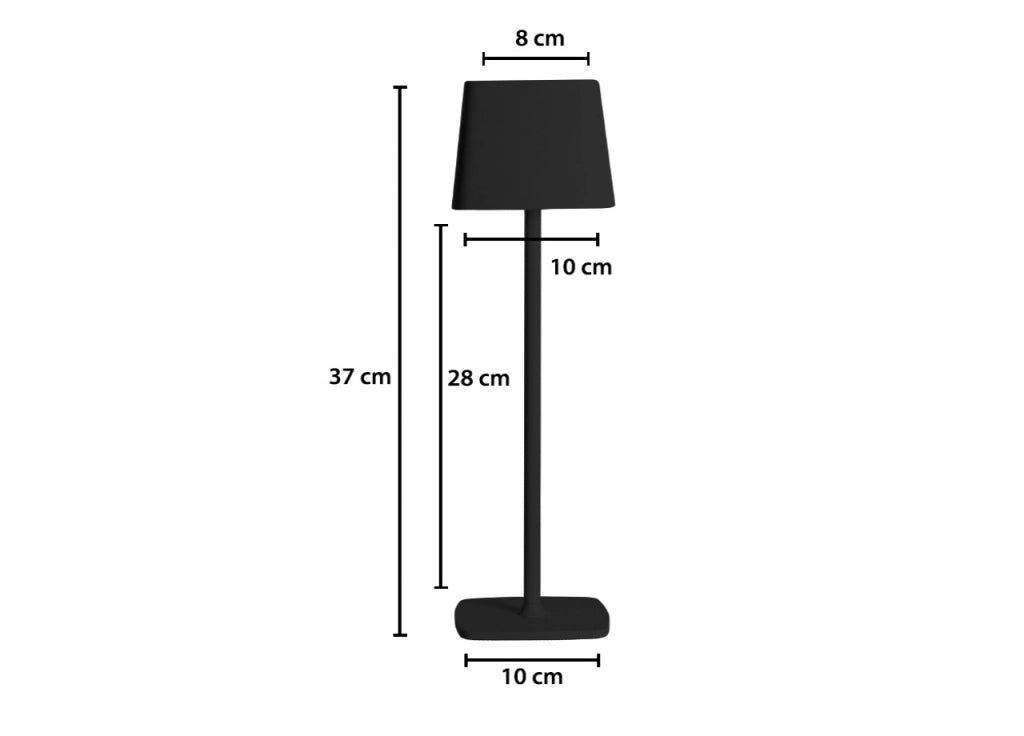Lampada Led Da Tavolo Controllo Touch Ricaricabile Senza Fili Mod. Quadrata - Lampada - Oro