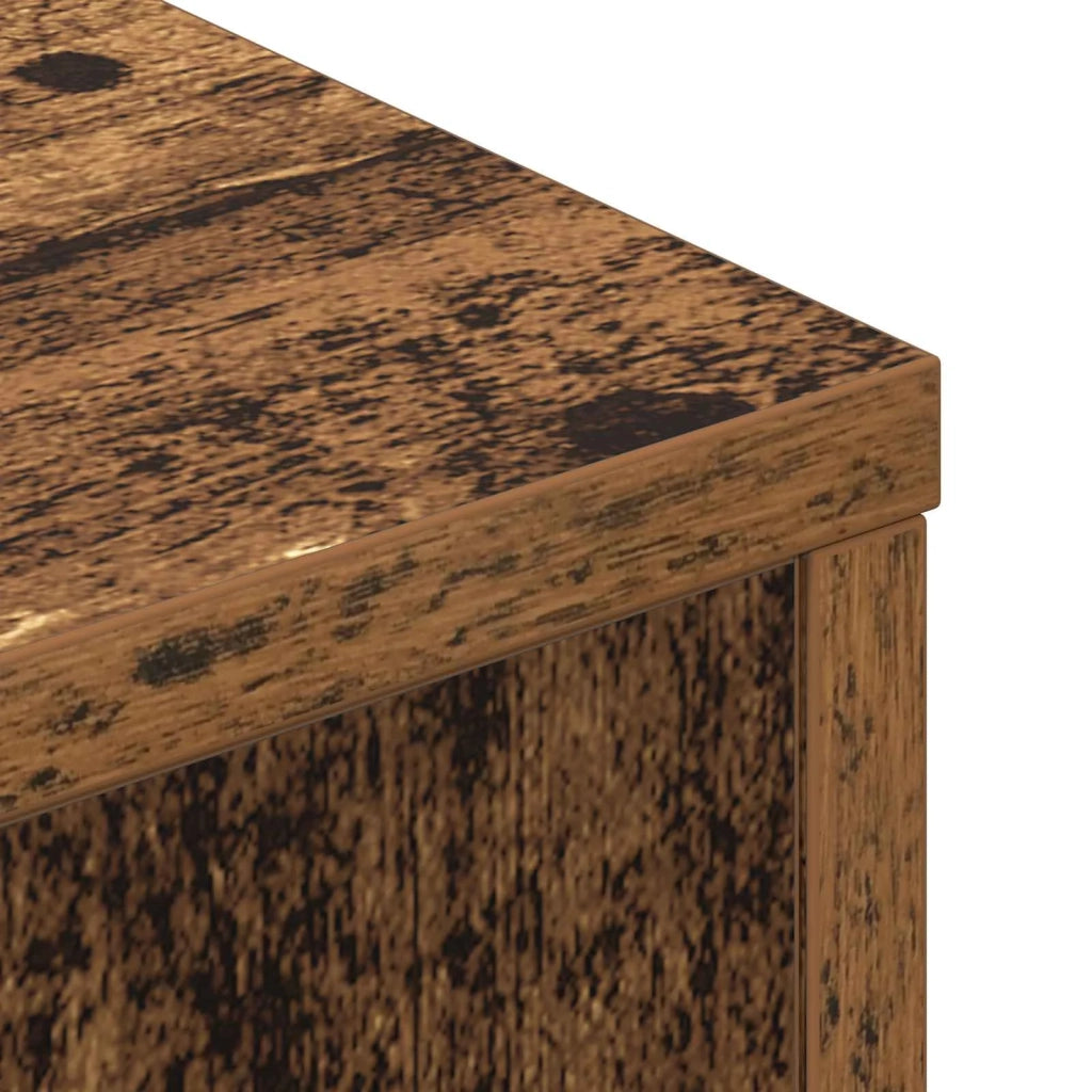 Testata con Mobile e LED Legno vecchio 180 x 16,5 x 103,5 cm