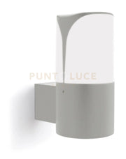 GES723- APPLIQUE H.18CM D.9CM GRIGIO METALLIZZATO 1 LUCE ATTACCO E27 IP44