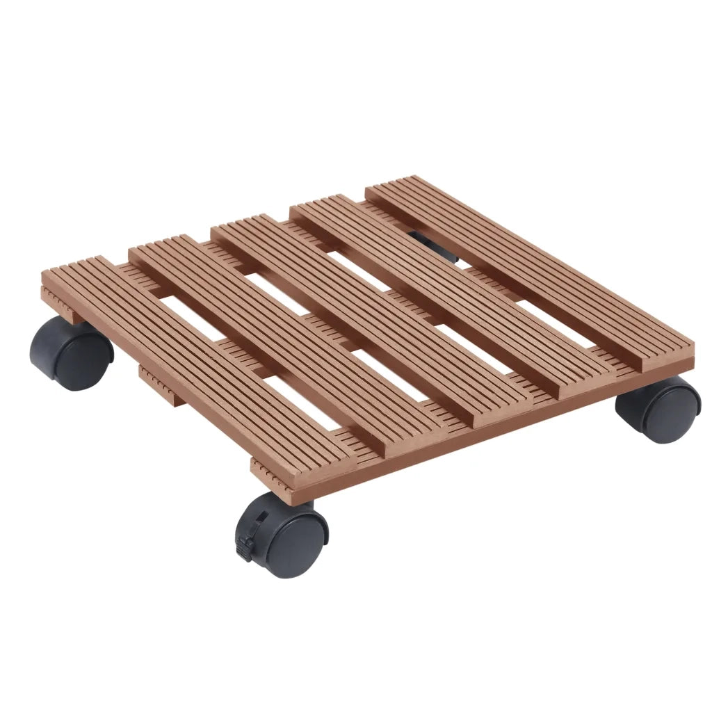 Carrelli Porta Piante 4 pz Marroni 30x30x7,5 cm WPC cod mxl 58256