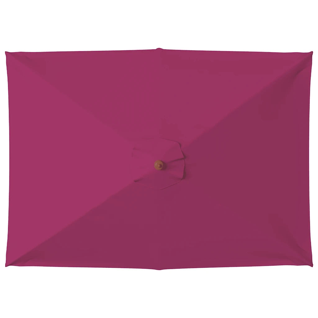 Ombrellone da Esterni con Palo in Legno 150x200 cm Rosso BordÃ²