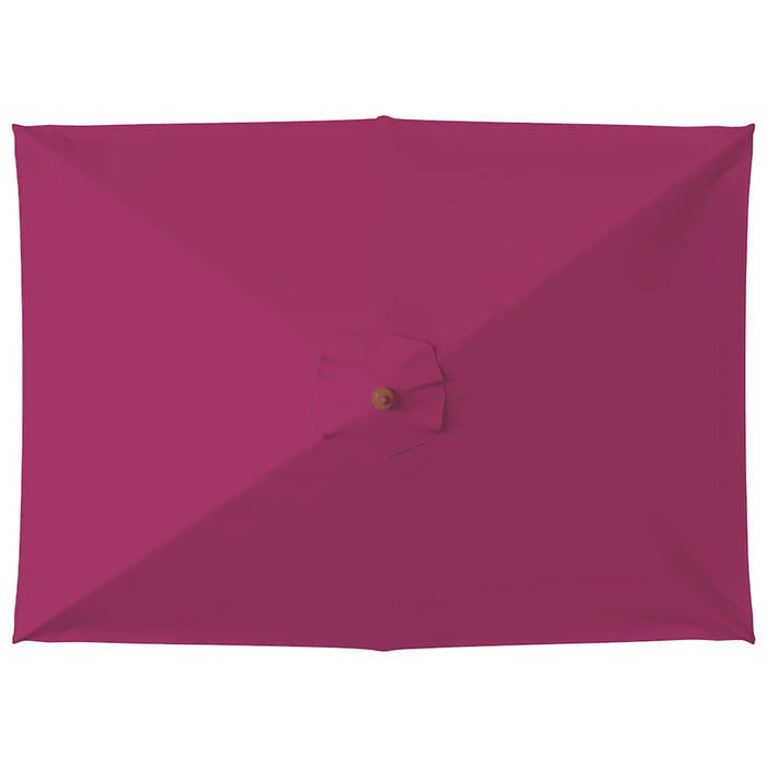 Ombrellone da Esterni con Palo in Legno 150x200 cm Rosso BordÃ²