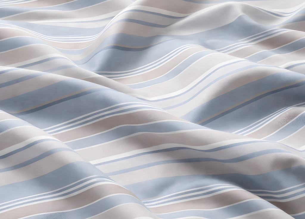 Completo Lenzuola Letto In 100% Cotone Made Italy Disegno Scia - Piazza E Mezza - Azzurro