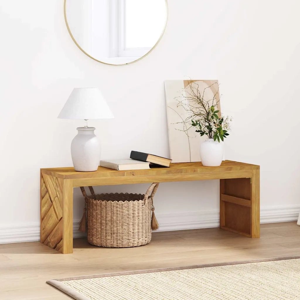 Tavolino da Salotto 110x35x38 cm in Legno Massello di Teak