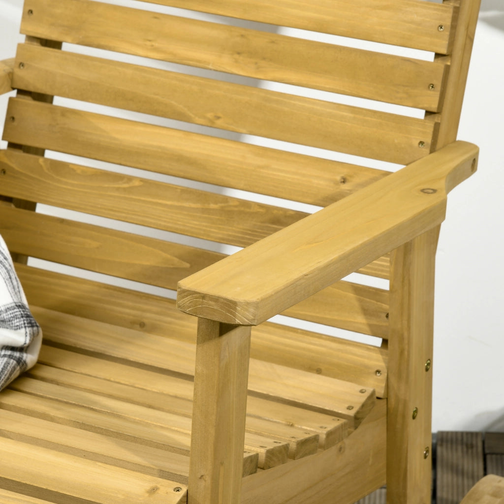 Poltrona dondolo da giardino in legno massello ¨C zephmum ¨C 64x86x85 cm marrone