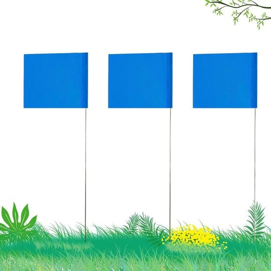 Segnali di marcatura 5,1×7,6 cm (42 pezzi) per industria e architettura del paesaggio - Blu