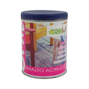 Ecolux smalto ecologico satinato acrilico ad acqua inodore per interno ed esterno *** tinta rosso ossido, contenuto l...