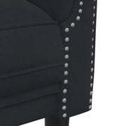 Set di Divani 3 pz Nero in Velluto