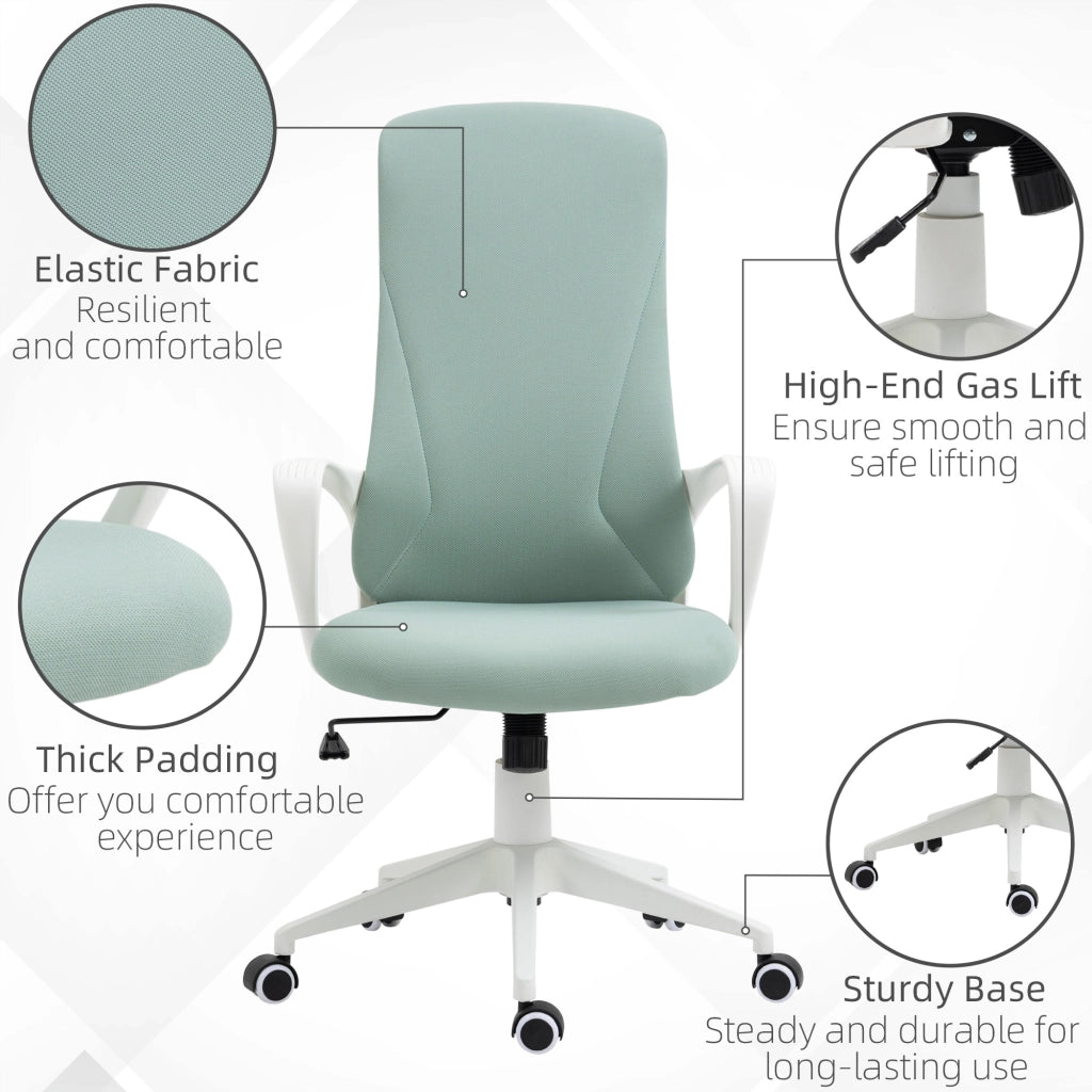 Sedia da Ufficio Ergonomica ¨C Xylo ¨C Verde Imbottita con Altezza Regolabile 62x56x110-119.5 cm