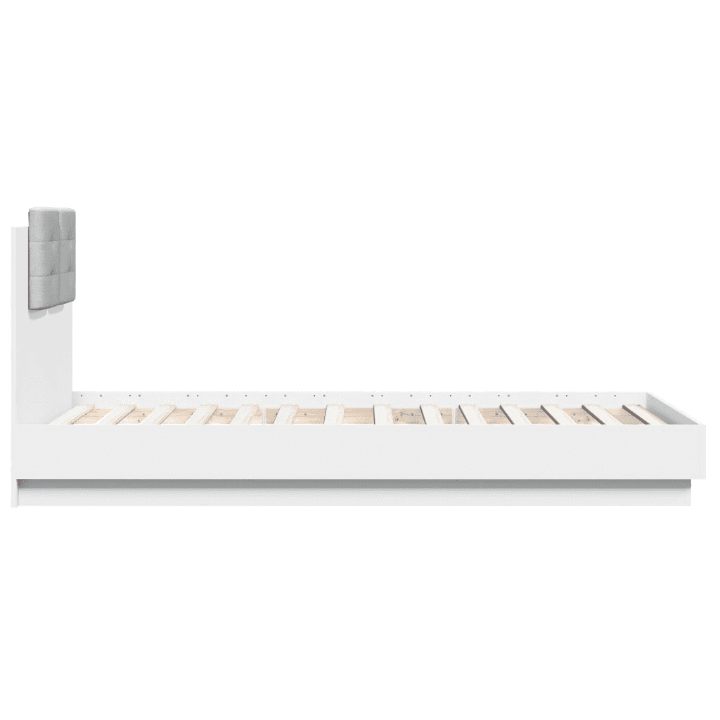 Giroletto con Testiera Bianco 90x190 cm in Legno Multistrato 3209968