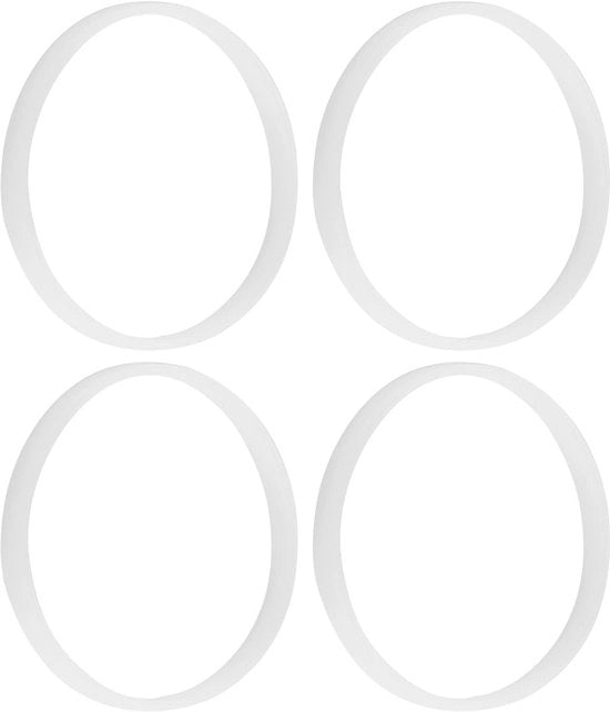 Anello di gomma per sostituzione - O-Ring - Adatto per centrifugatore - 10 cm - Set di 4 - Gomma bianca