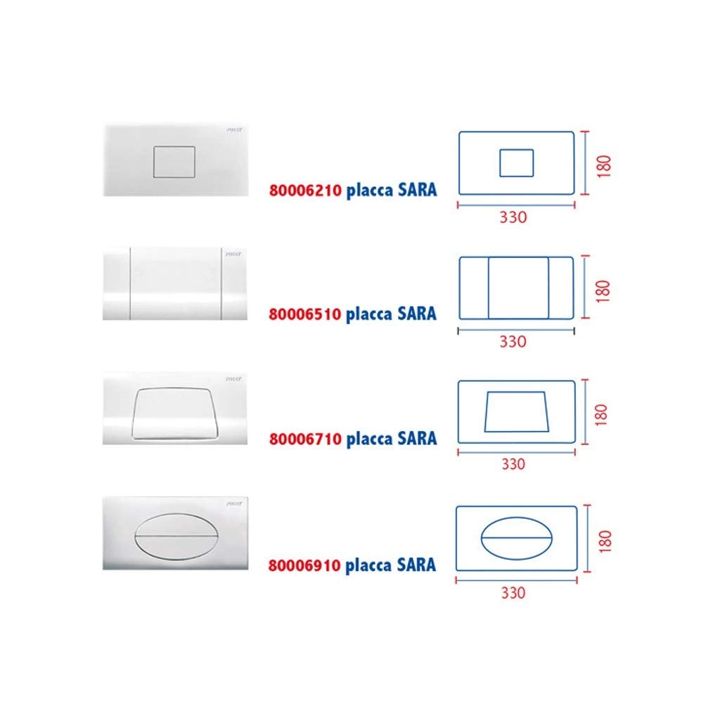 Nuova Placca cassetta sara slim cromata sostituisce 80006710 pucci 80179662