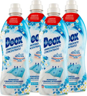 DEOX SET 4 CONFEZIONI DI AMMORBIDENTE CONCENTRATO LAVATRICE FIORI DI PRIMAVERA180 LAVAGGI 900 ML L'UNO