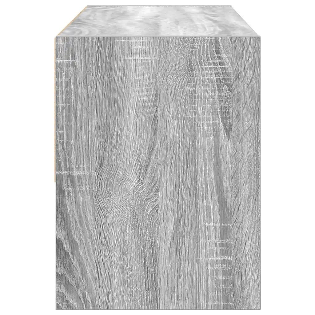 Scarpiera Impilabile-Scaffale per scarpe Grigio Sonoma 89,5x30x40 cm