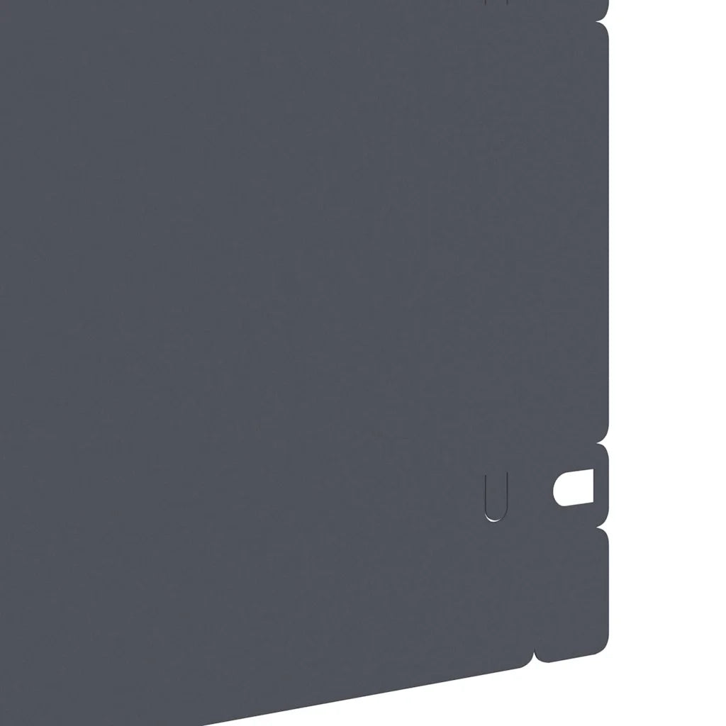 Bordure per prato 30 pz Antracite 103 x 0,05 x 22 cm Acciaio CFW1592827