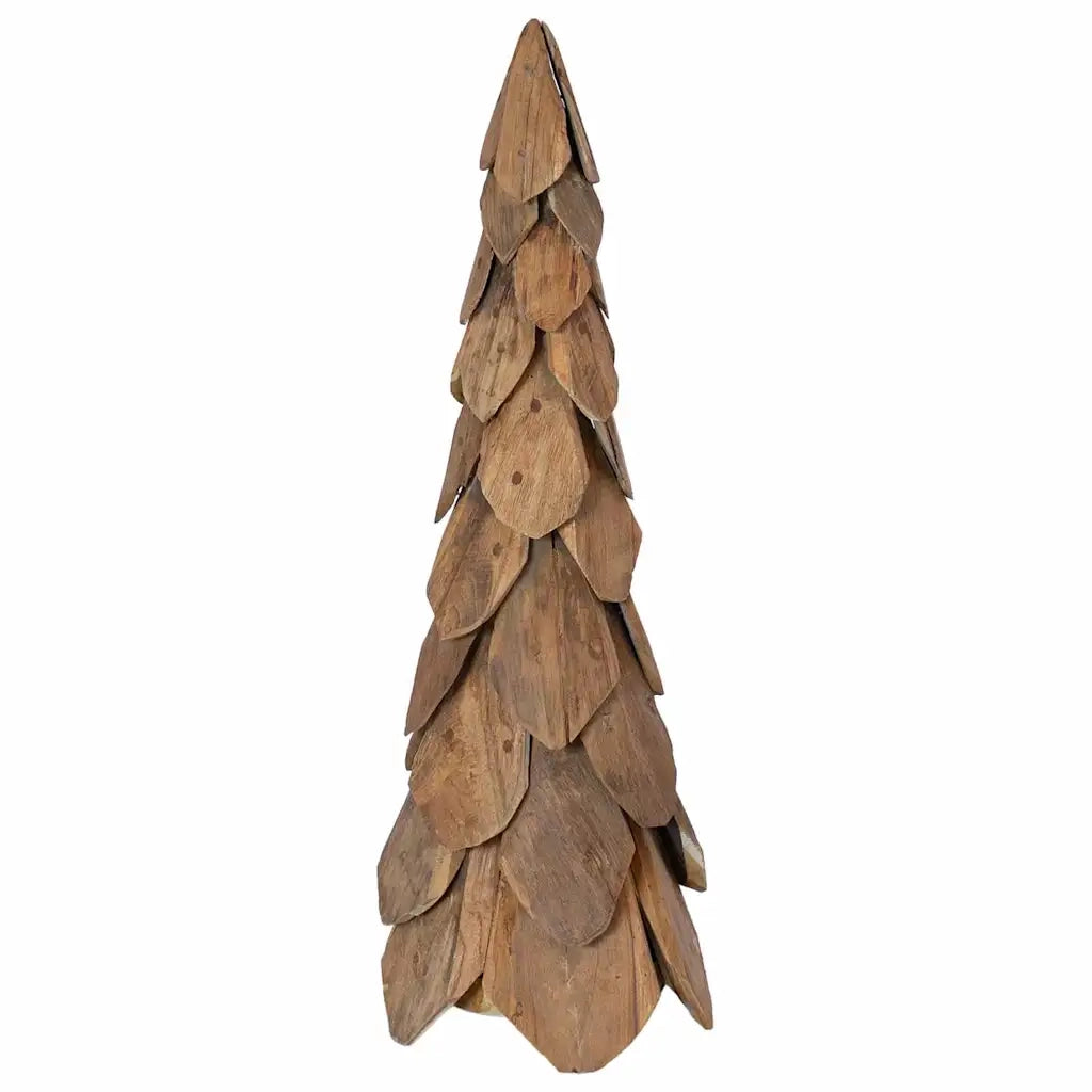 Albero di Natale Marrone 80 cm Legno massello di teak