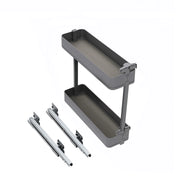 Carrello estraibile con cestelli e carrello del pane Supra con fissaggio inferiore con chiusura soft, Modulo 300, Acci..