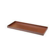 Sottovaso Rettangolare per Vaso a Cassettone Schio Tera Cassa Bronzo 60x24,5 cm in Plastica Marrone