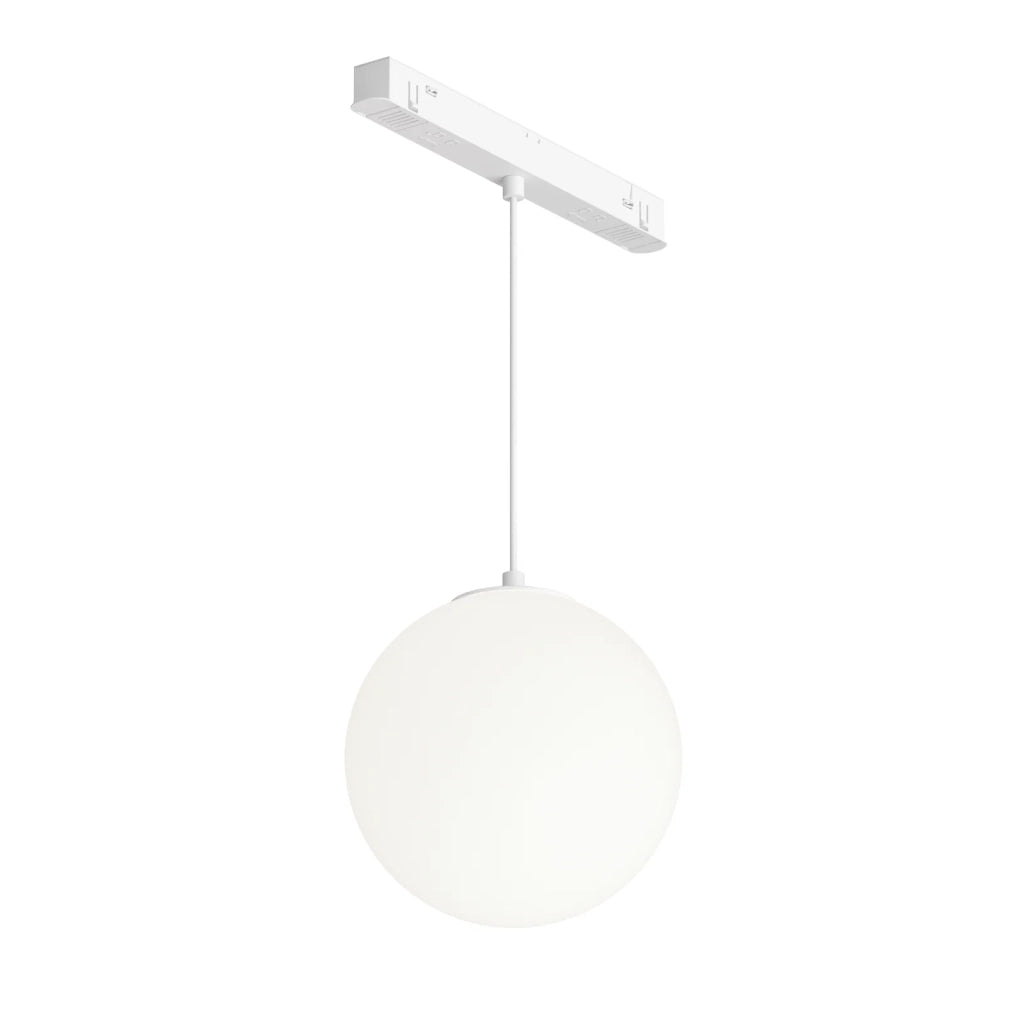 Maytoni Lampada da Binario Sospensione Exility Luna 1 luce LED integrato bianco vetro