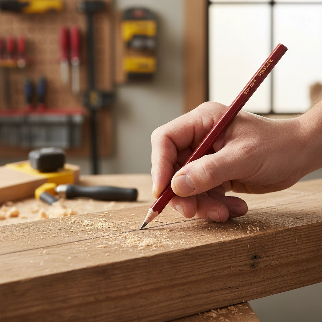 Matita mina tenera rossa 300 mm per falegname