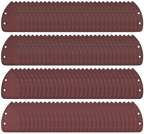 Assortimento di carta abrasiva per macchina a nastro a forma triangolare - 120 pezzi, grana 40-120 per mobili in legno