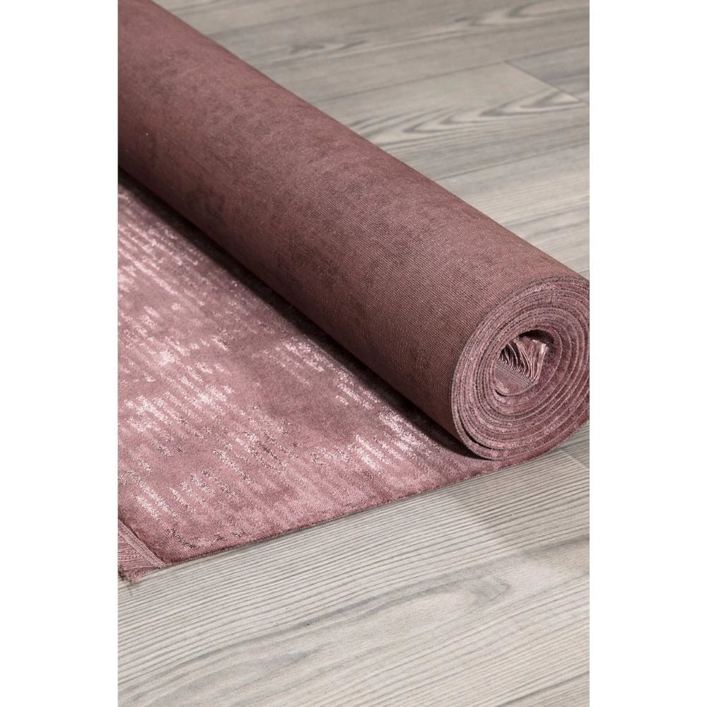 Tappeto antiscivolo vintage bambù 120x180 colore rosa