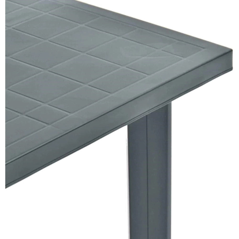 Trade Shop - Tavolo In Plastica Da Giardino Tavola Quadrata Verde 80x75xh72cm Resistente 020353 -