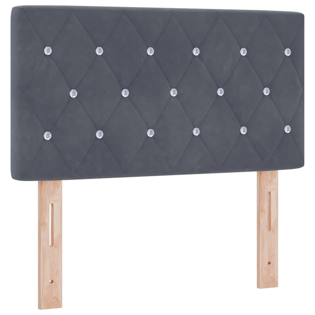 Testiera-Testata-Testiera Decorativa Grigio scuro 80 cm Pelle Sintetica 287502
