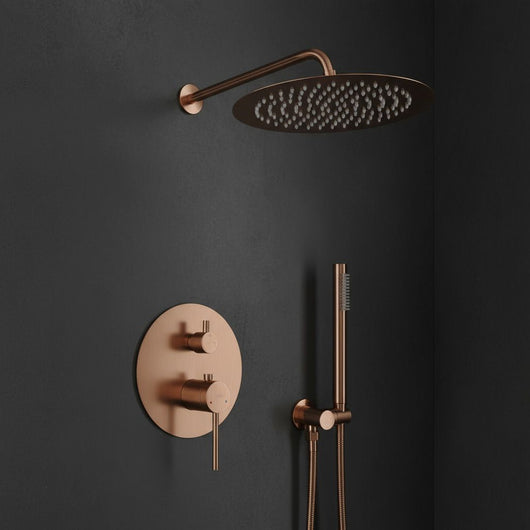 Set Doccia Da Incasso Rea Foss Clif Brush Copper + Box