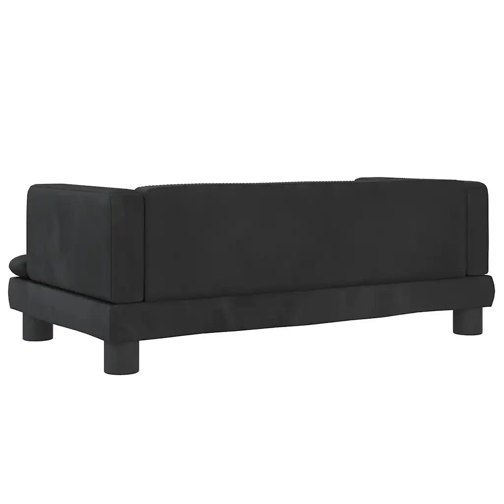 Lettino per Cani Nero 80x45x30 cm in Velluto CFW3295461