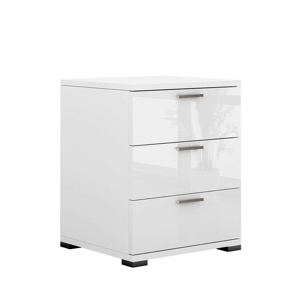 Comodino camera da letto Marseille Bianco lucido 46.2 x 60 cm Vicco
