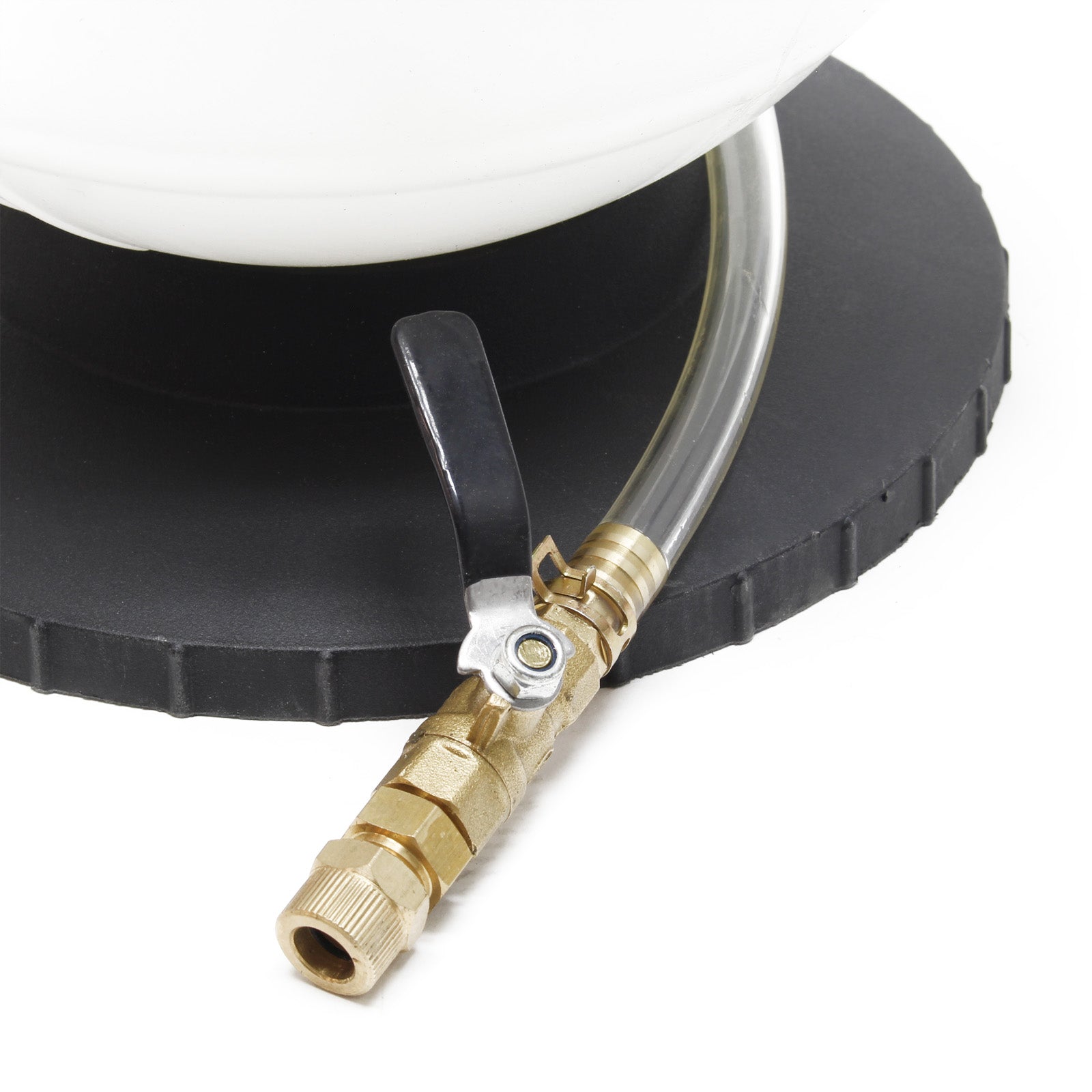 Riempitore d’olio di 7 litri con pompa ad azionamento manuale e 15 adattatori per veicoli diversi