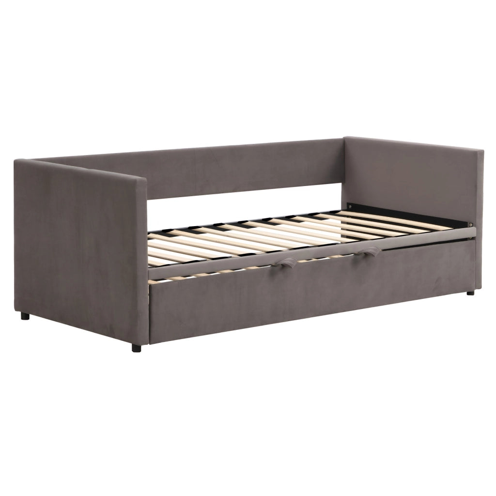 Divano letto matrimoniale 90/180x200cm;3 in 1 Letto divano estraibile;Velluto;Grigio