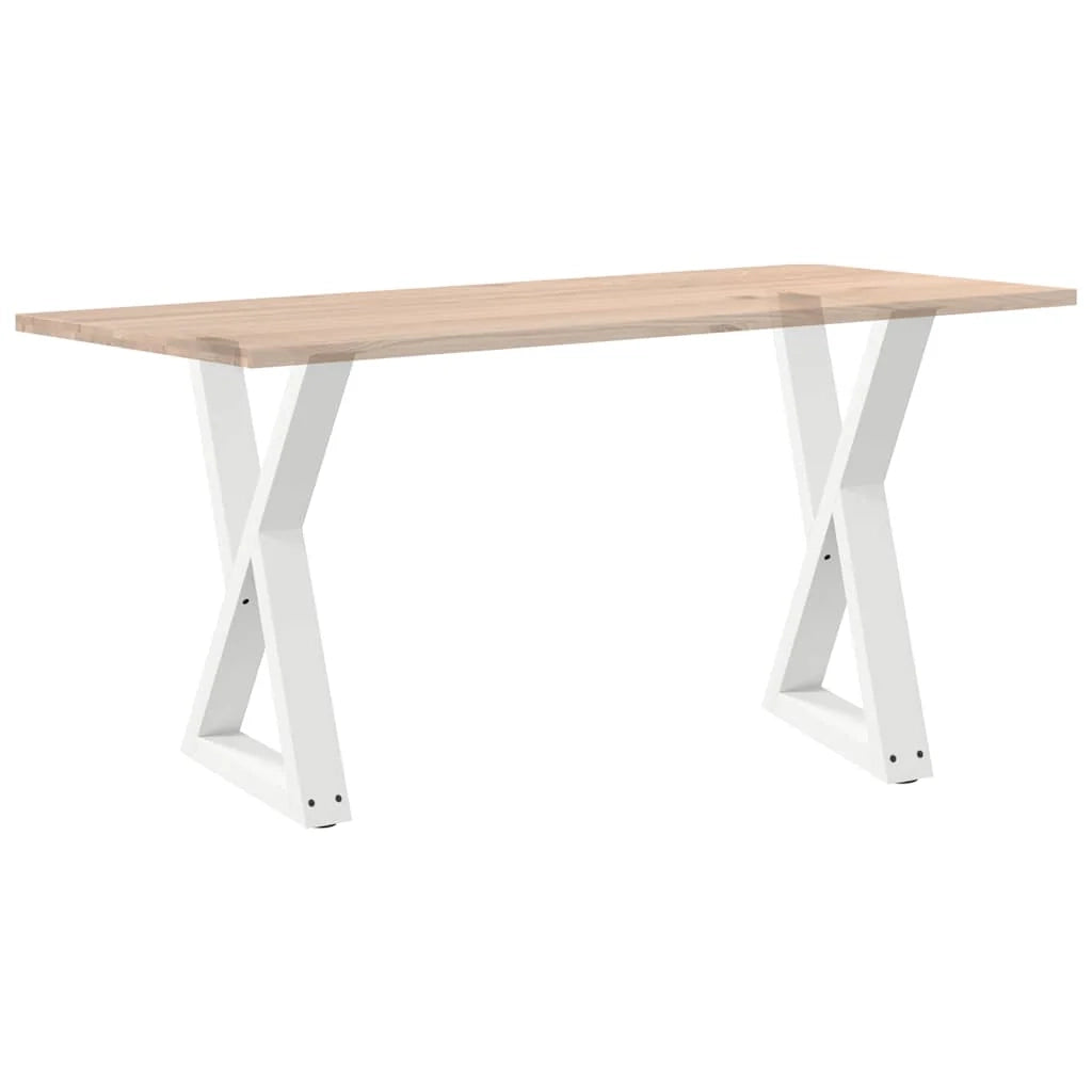 Set di 2 gambe regolabili per tavolo da pranzo moderno geometrico 60 x 72-73 cm in acciaio bianco 02_0057007