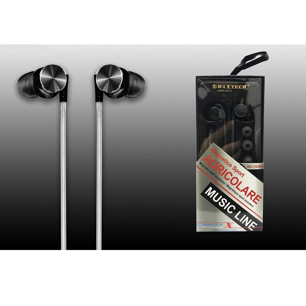 Trade Shop - Auricolari Cuffie Orecchio Per Smartphone Microfono Da Viaggio Volume Maxtech Au-1g001 -