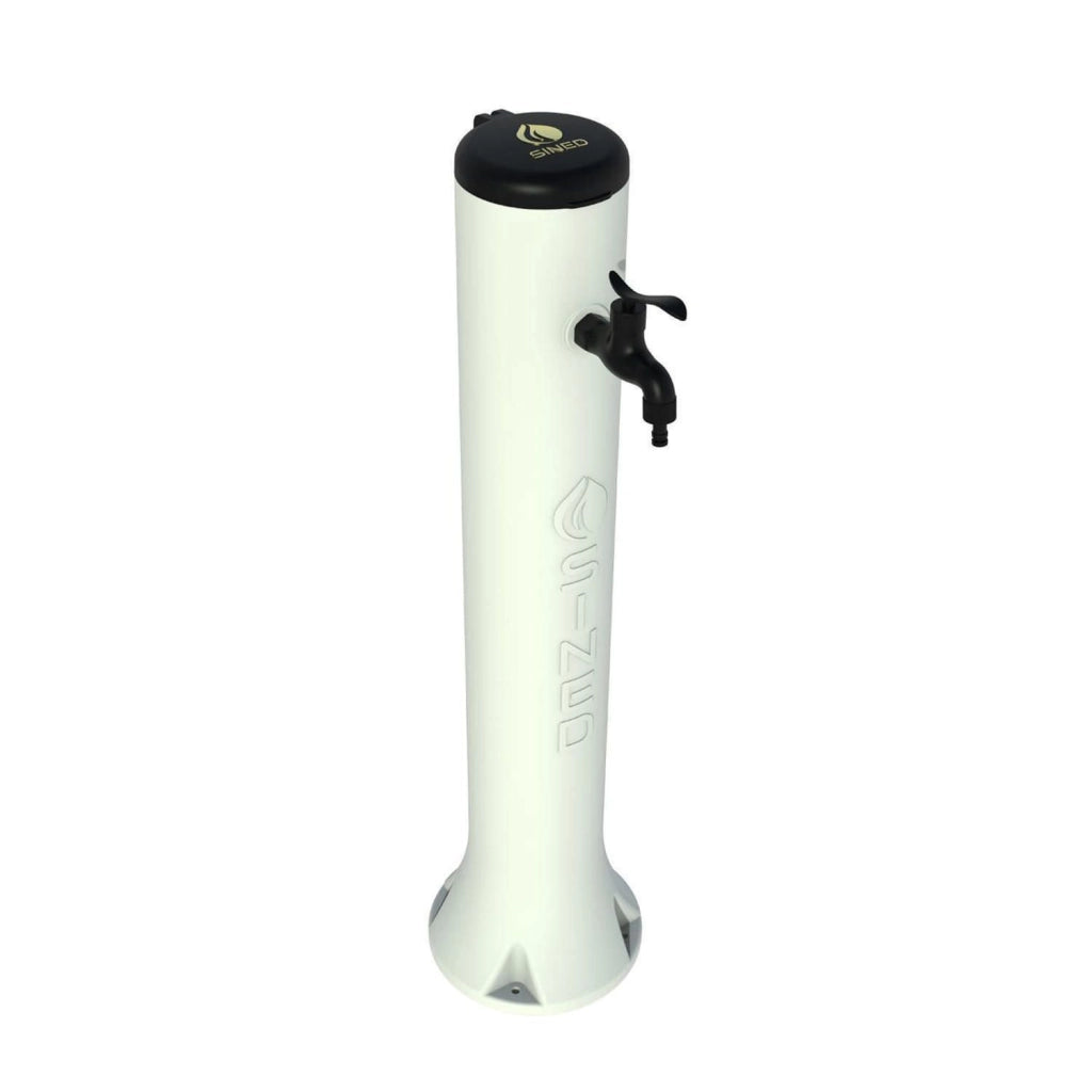 Sined Tritone Fontanella Da Giardino In Hdpe Predisposizione Per Attacchi Rapidi Bianco Altezza 100 Cm Realizzata In Hdpe