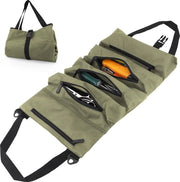 Tas di trasporto per attrezzi, rotella per attrezzi, chiave a vite, rotella, attrezzo multifunzionale, rotella, sedile auto, tas di stivaggio a 5 tasche con chiusura a zip per auto, motocicletta, elettricisti, professionisti del verde