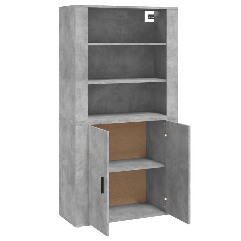 Credenza | Madia | Buffet da pranzo | Armadio da pranzo Grigio Cemento in Legno Multistrato
