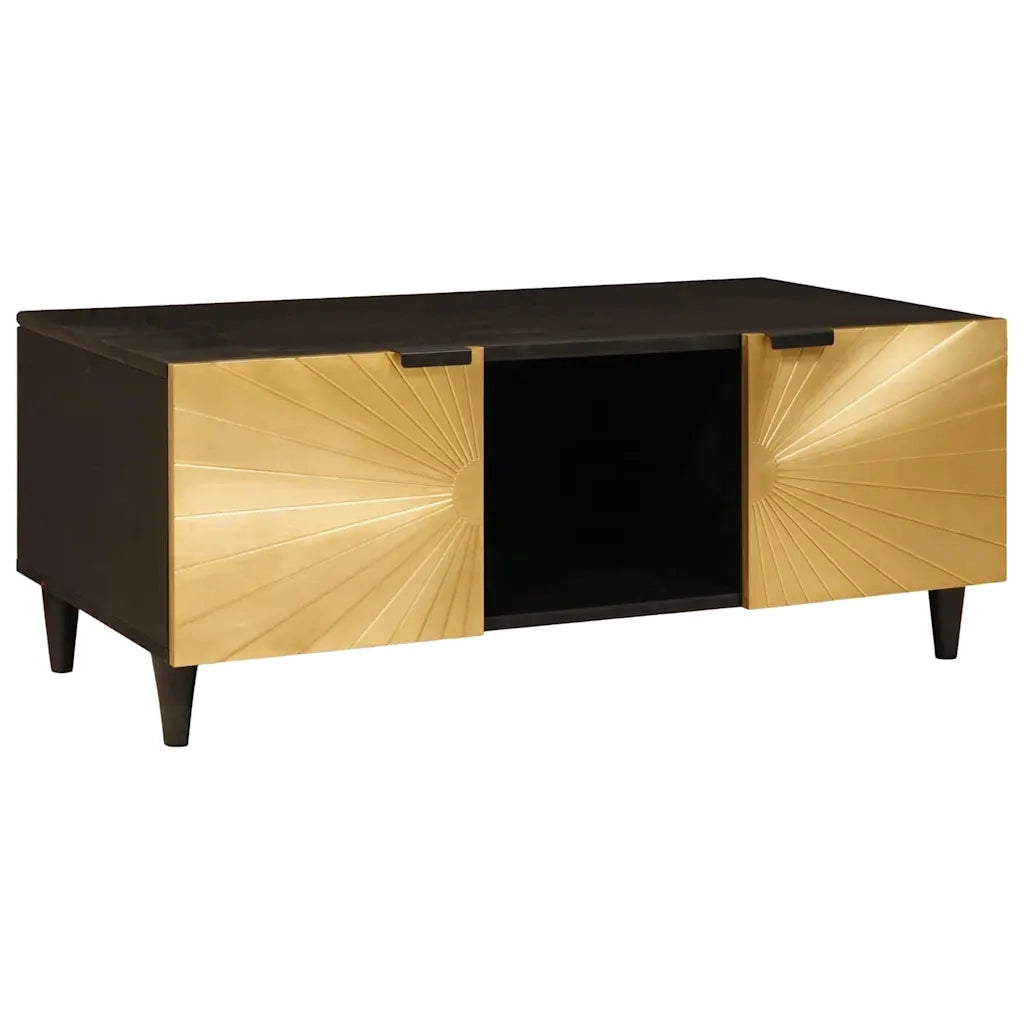 vidaXL Tavolino da salotto Nero e Oro 100 x 54 x 40 cm