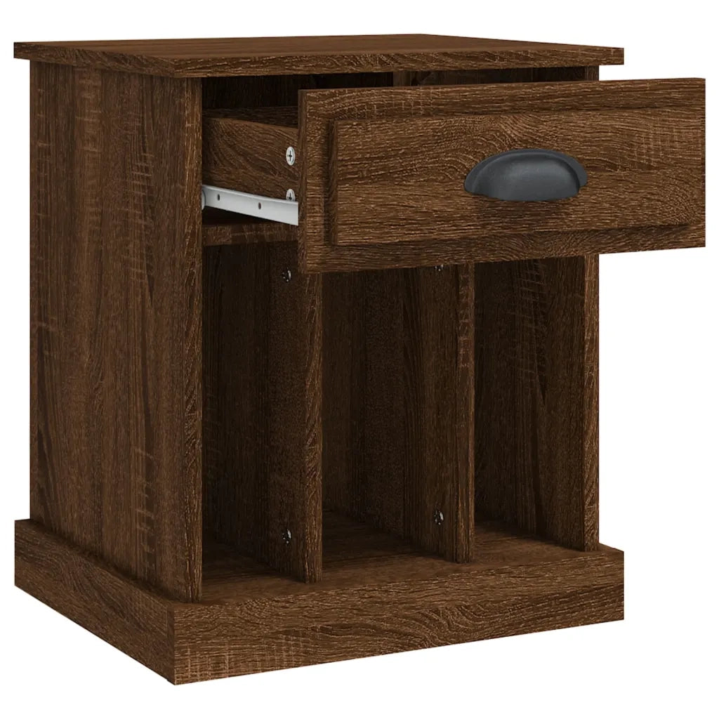 Comodini 2 pz Rovere Marrone 43x36x50 cm
