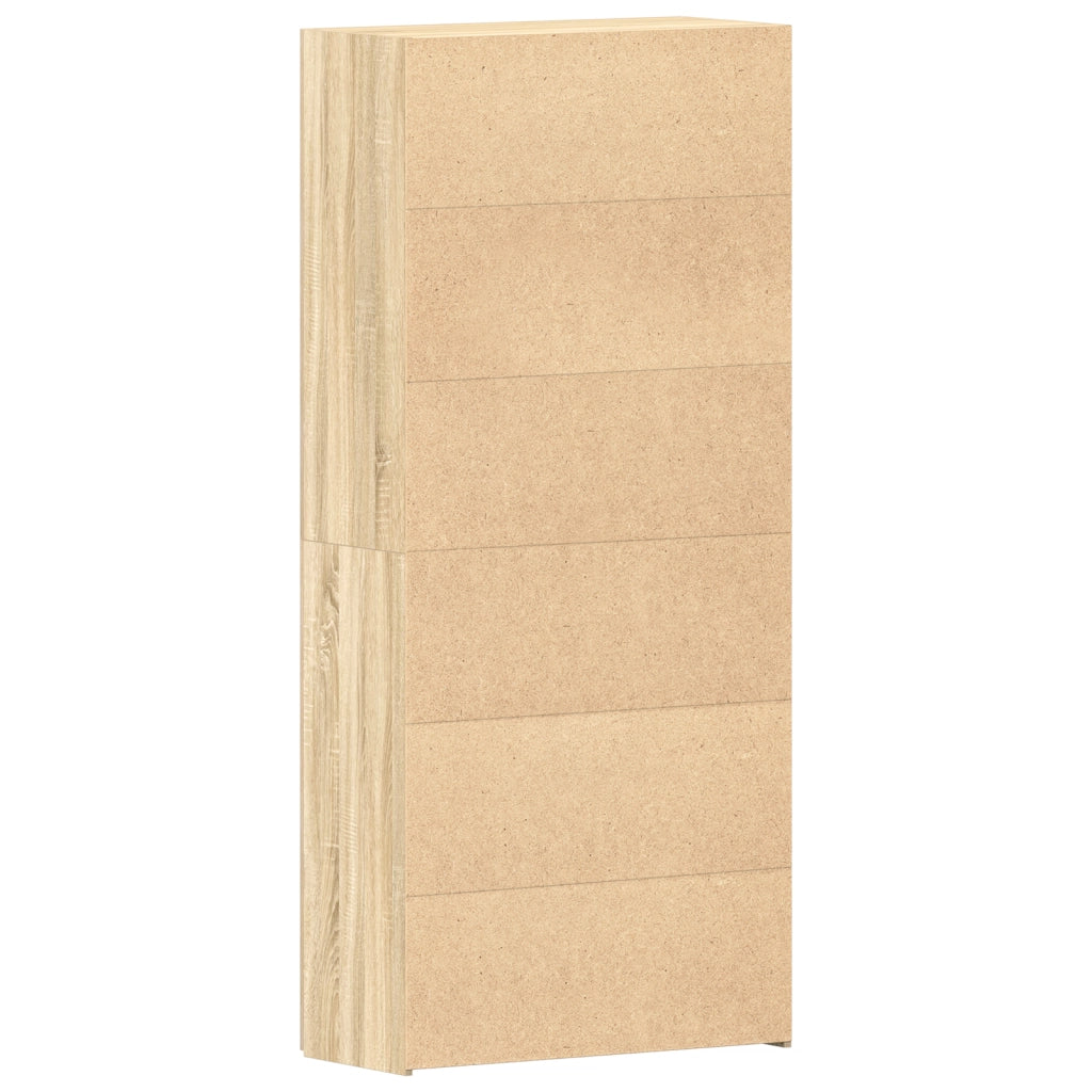 Mobile per scarpe Rovere Sonoma 80x35,5x180 cm Legno ingegnerizzato