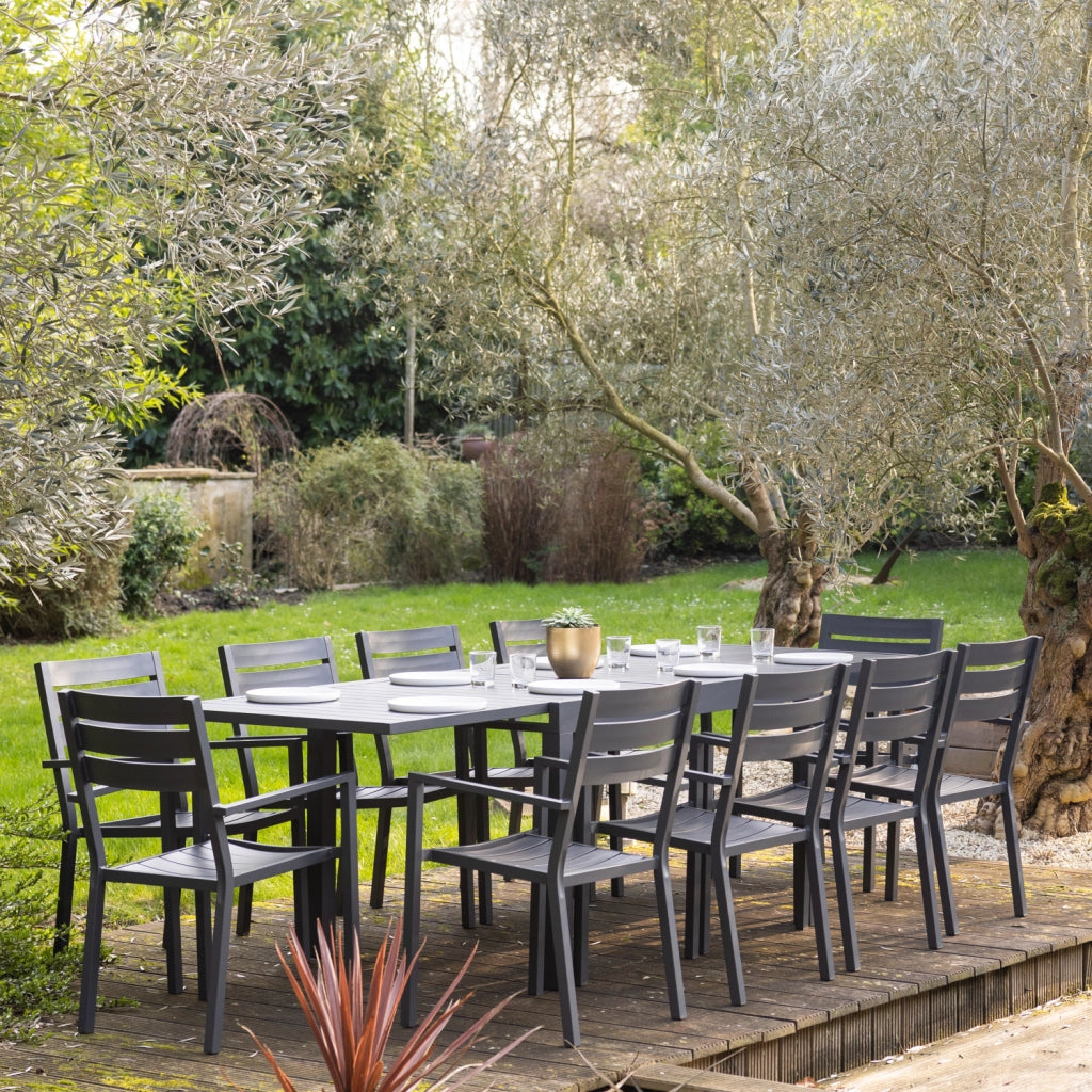 VENEZIASet di mobili da giardino allungabili in alluminio 180/300 - antracite