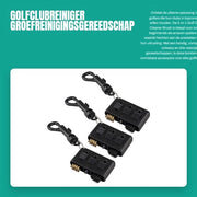 Accessori da golf - Pulitore di mazze da golf - Strumento per rimuovere le imperfezioni - Facile da utilizzare - Nero - Accessori da golf - Clip - 3 Pezzi - Adatto a tutti i giocatori di golf