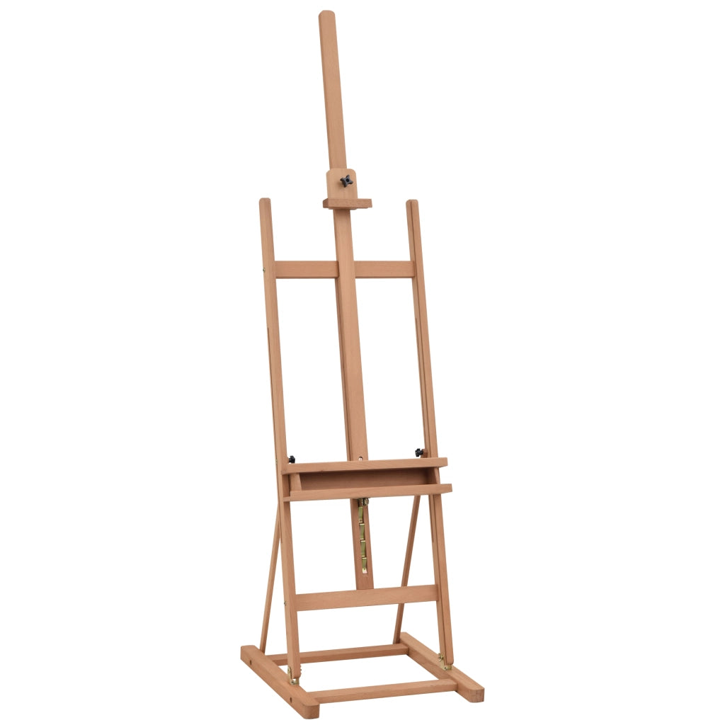 Cavalletto da atelier in legno di faggio, regolabile in altezza e inclinazione, con ripiano, naturale