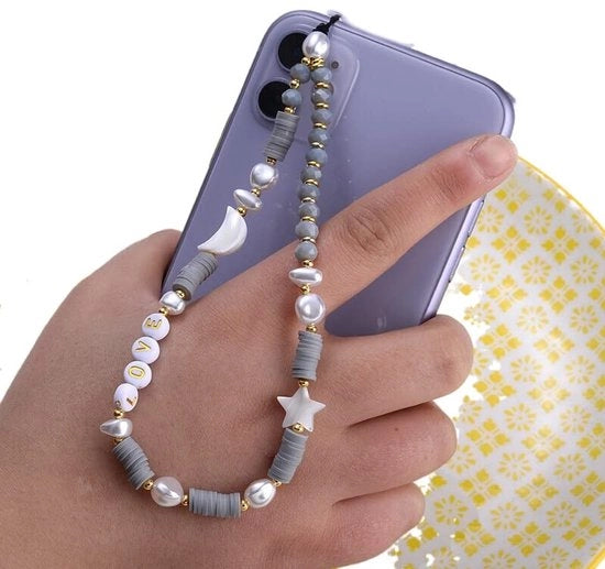 Catenella colorata per telefono - Portatelefono - Cavo per telefono - Accessorio per cellulare - Collana per telefono - Realizzato a mano con resina e acrilico
