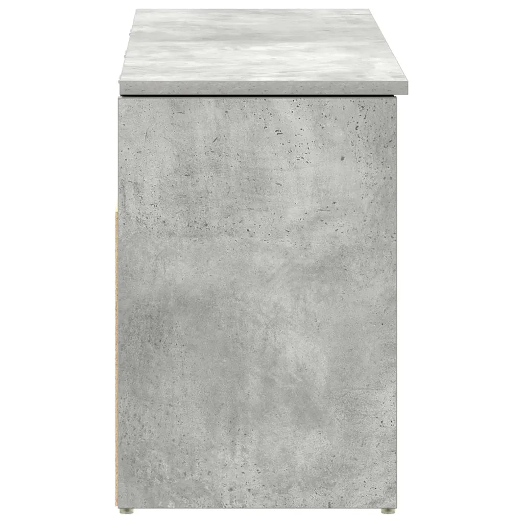 vidaXL Scarpiera Grigio Cemento 102x30,5x45 cm in Legno Multistrato