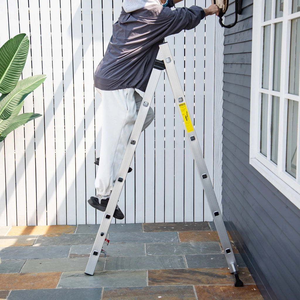 Scala multifunzione in alluminio 2,5 m ¨C zephmum ¨C Argento 150 kg