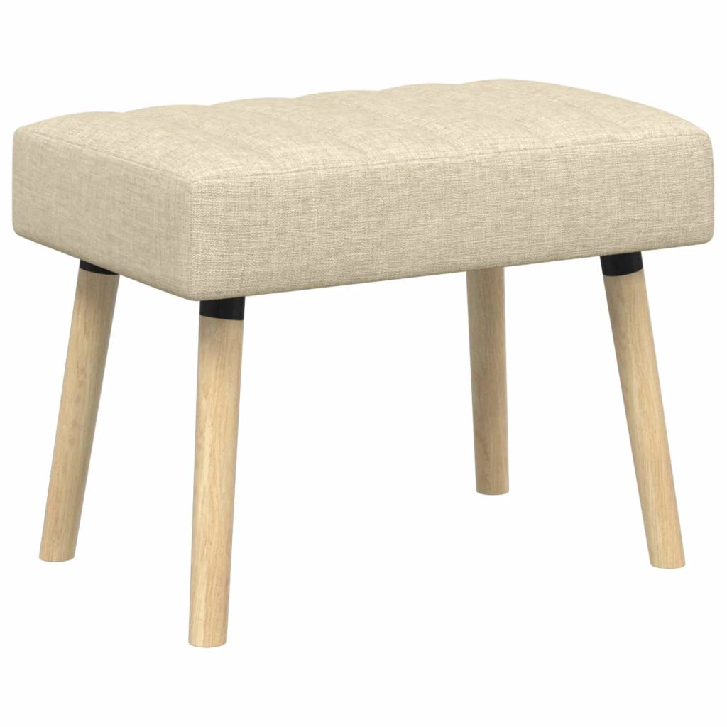 Panchina trapuntata a canale Crema 60 x 40 x 45 cm Tessuto 42038466