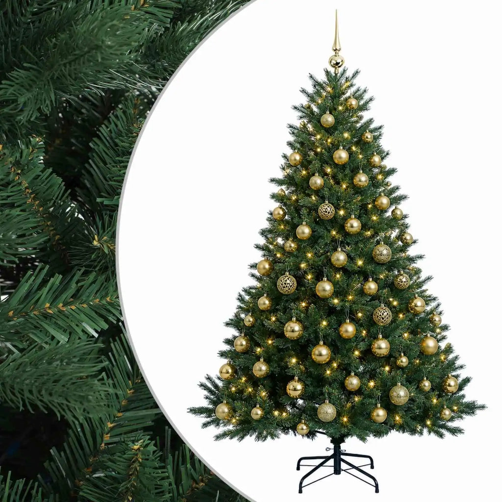 Albero di Natale artificiale con palline 240 cm 300 LED 3466508